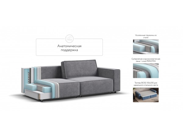 Диван BOSS SOFT MODOOL Велюр Роял агат