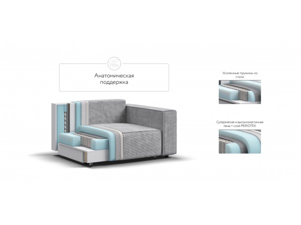 Кресло BOSS SOFT MODOOL Вельвет CORD серый