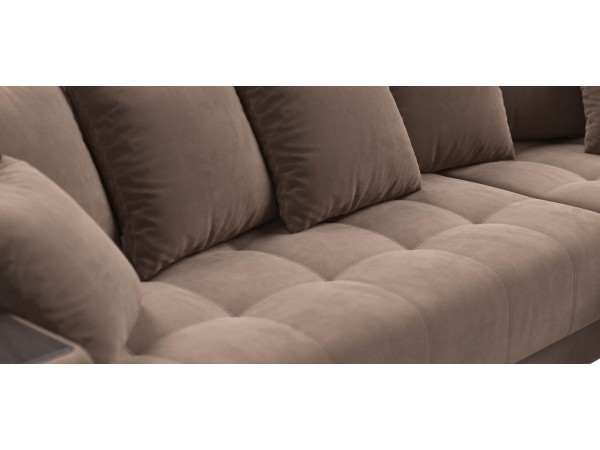 Угловой диван Ванкувер велюр Монолит мокко