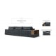 Угловой диван-кровать Босс Модуль XL правый, полка слева, шенилл Глосс карбон