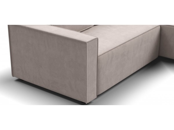 Угловой диван Лофт велюр Монолит латте