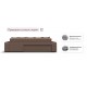 Угловой диван Ванкувер велюр Монолит мокко
