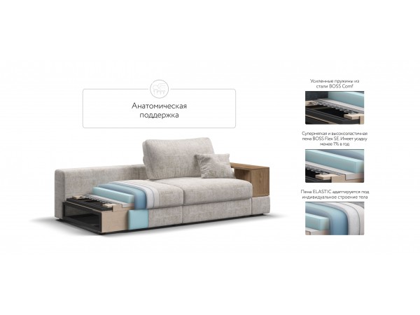 Диван-кровать BOSS MODOOL шенилл IQ кварц