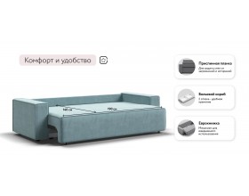 Диван Лофт велюр Монолит аква