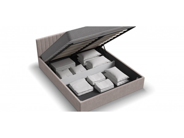 МП Ронда Кровать+ПМ 160*200 велюр Монолит латте