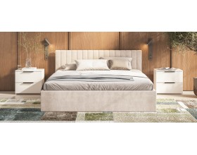 МП Ронда Кровать+ПМ 160*200 велюр Монолит латте