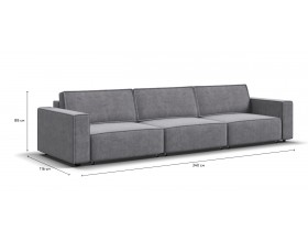 Диван BOSS SOFT MODOOL MAX Велюр Роял агат