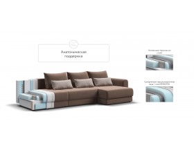 Модульный угловой диван Ричмонд Модуль MAX Велюр Монолит мокко