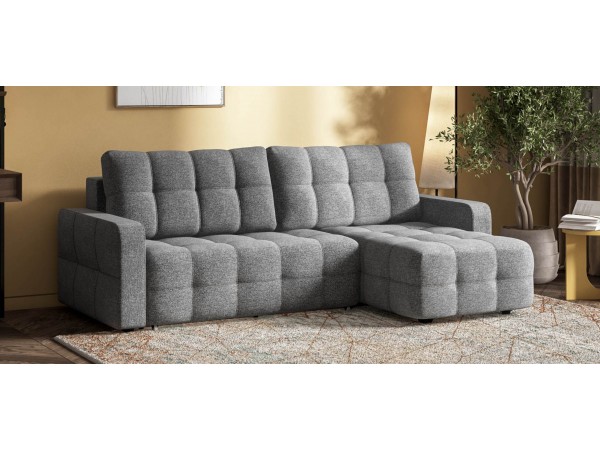 Угловой диван Уют Рогожка Мальмо серый