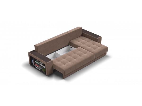 Угловой диван Ванкувер велюр Монолит мокко