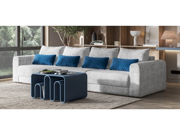 Модульный диван РИЧМОНД MODOOL MAX Вельвет CORD серый