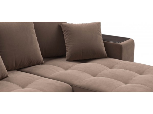 Угловой диван Ванкувер велюр Монолит мокко