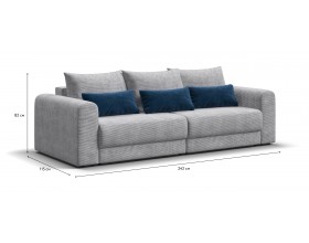 Модульный диван РИЧМОНД MODOOL Вельвет CORD серый