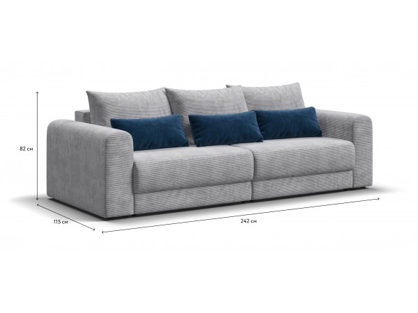 Модульный диван РИЧМОНД MODOOL Вельвет CORD серый