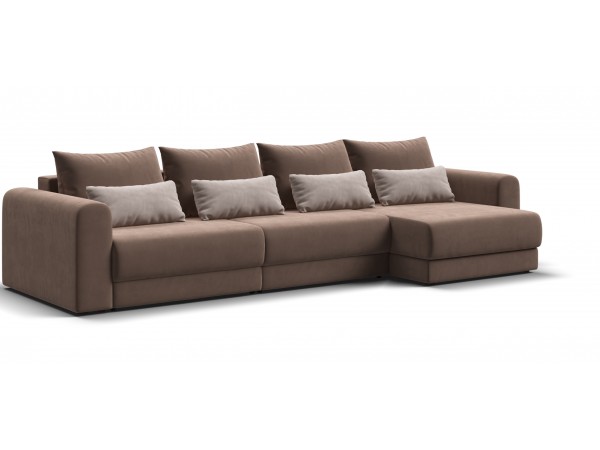 Модульный угловой диван РИЧМОНД MODOOL MAX Велюр Monolit мокко