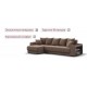 Угловой диван Ванкувер велюр Монолит мокко