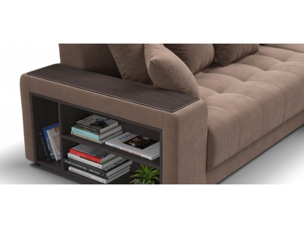 Угловой диван Ванкувер велюр Монолит мокко