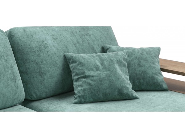 Угловой диван-кровать Босс Модуль XL левый, полка справа, шенилл Глосс минт