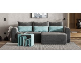 Модульный угловой диван Ричмонд Модуль Велюр Монолит серый