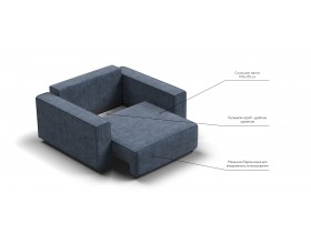 Кресло Босс Софт Модуль Велюр Роял синий