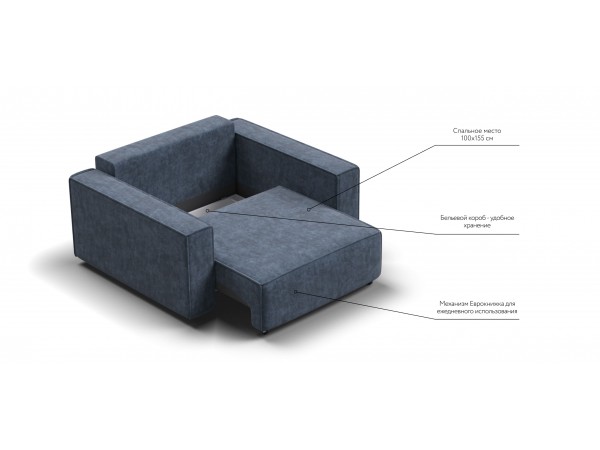 Кресло BOSS SOFT MODOOL Велюр Royal топаз NEW