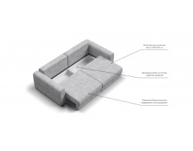 Модульный диван Ричмонд Модуль Вельвет Корд серый