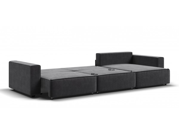 Угловой диван BOSS SOFT MODOOL MAX Вельвет CORD графит