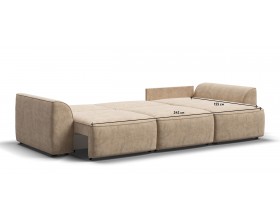 Кинг угловой диван Велюр Роял шампань