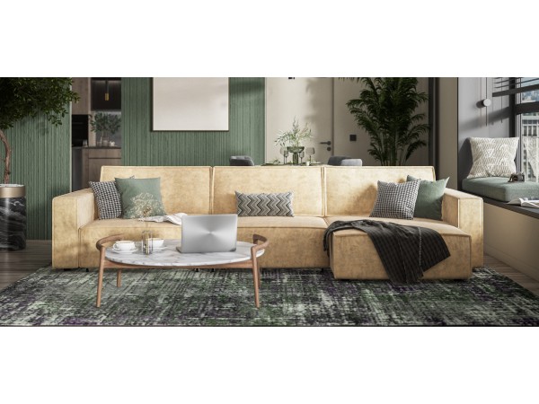 Угловой диван Босс Софт Модуль Макс Велюр Роял шампань