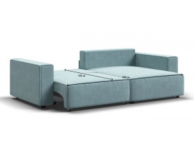Угловой диван Босс Софт Модуль Велюр Монолит аква