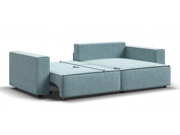 Угловой диван Босс Софт Модуль Велюр Монолит аква