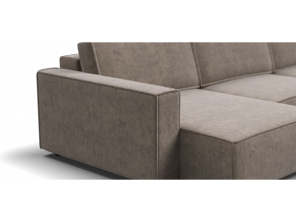 П-образный диван Босс Софт Модуль Велюр Роял тауп