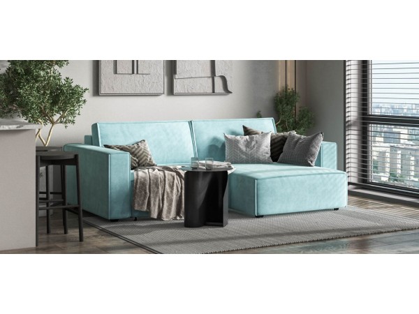 Угловой диван Босс Софт Модуль Велюр Монолит аква