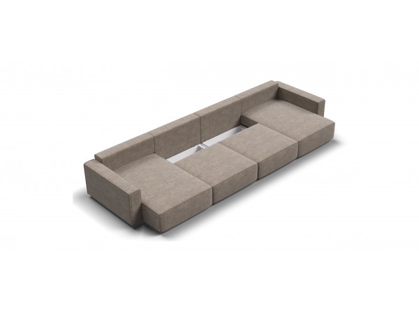 П-образный диван Босс Софт Модуль Велюр Роял тауп