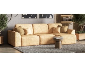 Кинг угловой диван Велюр Роял шампань