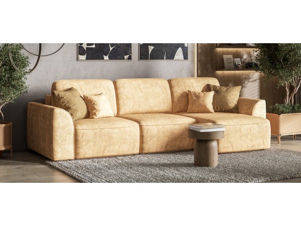 Угловой диван KING SE Велюр Роял шампань