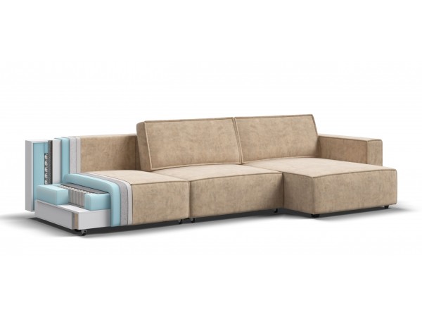 Угловой диван Босс Софт Модуль Макс Велюр Роял шампань