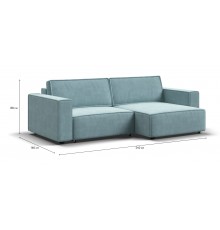 Угловой диван Босс Софт Модуль Велюр Монолит аква