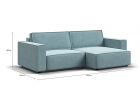 Угловой диван Босс Софт Модуль Велюр Монолит аква