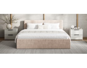 МП Белла Кровать+ПМ 160*200 велюр Монолит латте