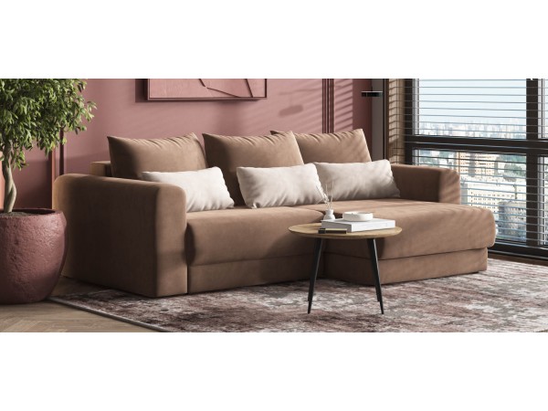 Модульный угловой диван РИЧМОНД MODOOL Велюр Monolit мокко