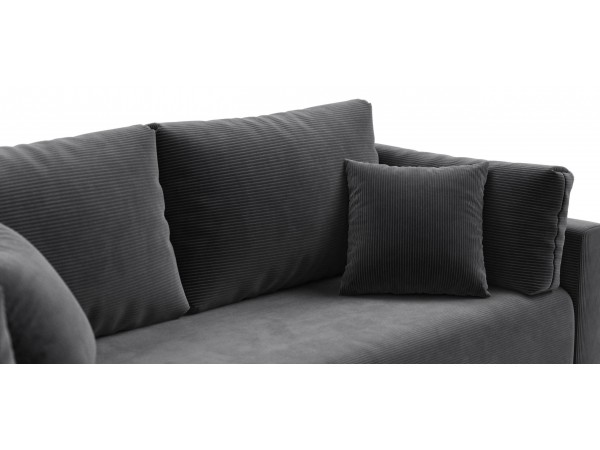 Диван Софт вельвет Корд графит