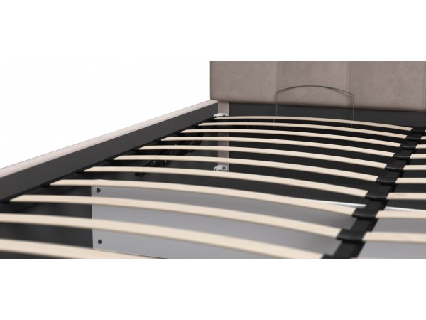 МП Белла Кровать+ПМ 160*200 велюр Монолит латте