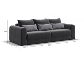 Модульный диван РИЧМОНД MODOOL Вельвет CORD графит