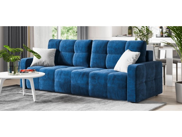Диван Уют велюр Монолит синий