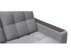 Диван Босс Маркет двухместный велюр Монолит сталь