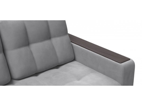 Диван Босс Маркет двухместный велюр Монолит сталь