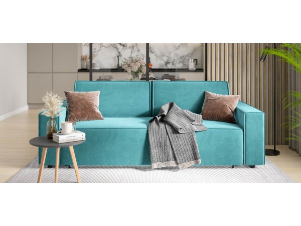 Диван Лофт велюр Монолит зеленый