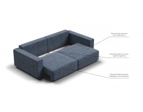 Диван Босс Софт Модуль Велюр Роял синий