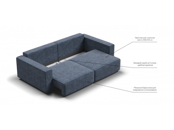 Диван BOSS SOFT MODOOL Велюр Royal топаз NEW